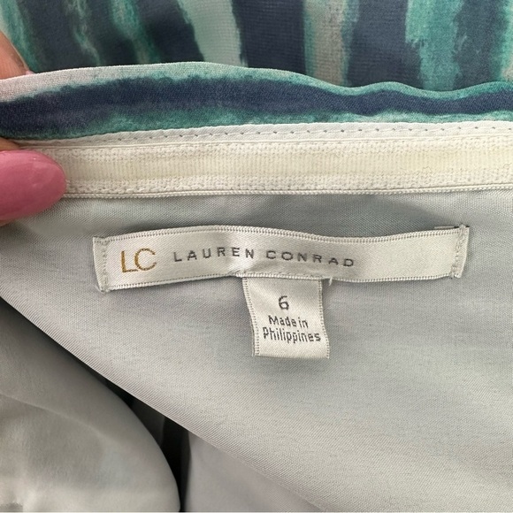 LC Lauren Conrad Teal and Navy Maxi Dress - Picture 3 of 8